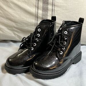 NWOT Black Sparkle Combat Boots from Marie Nicole!